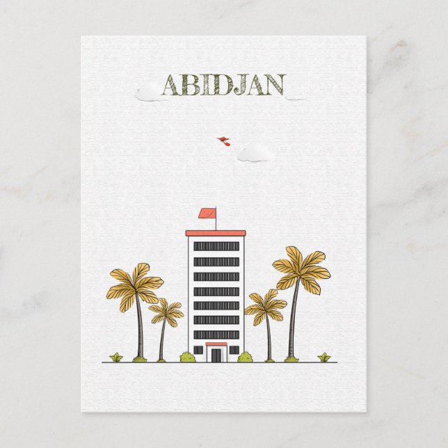 Abidjan-Elfenbeinküste Postkarte (Vorderseite)