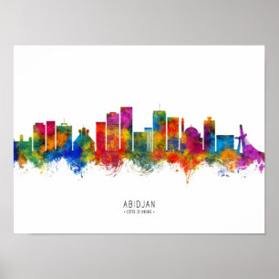 Abidjan Ivory Coast Skyline Poster