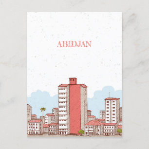 Abidjan Ivory Coast Travel Postkarte