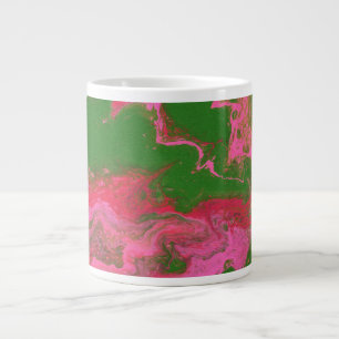 Abigail 2 Crazy Pink Grüne Abstrakte Tasse