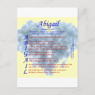Abigail Acrostic Postkarte