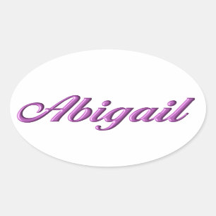 Abigail-Aufklebername Ovaler Aufkleber