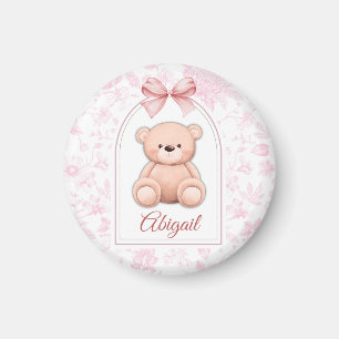 Abigail Benutzerdefiniertes rosa Teddy-Bär-Kinde Magnet