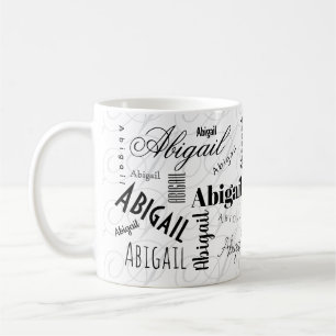 Abigail Benutzername Schwarz Weiß Kaffeetasse