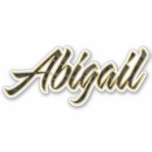 Abigail black gold Lettering Aufkleber Sticker