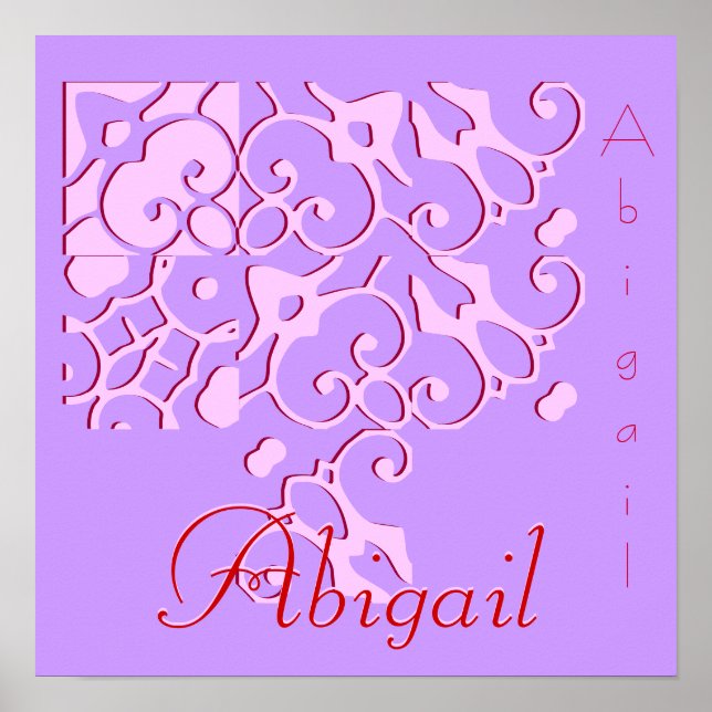 Abigail Designer Name Poster (Vorne)