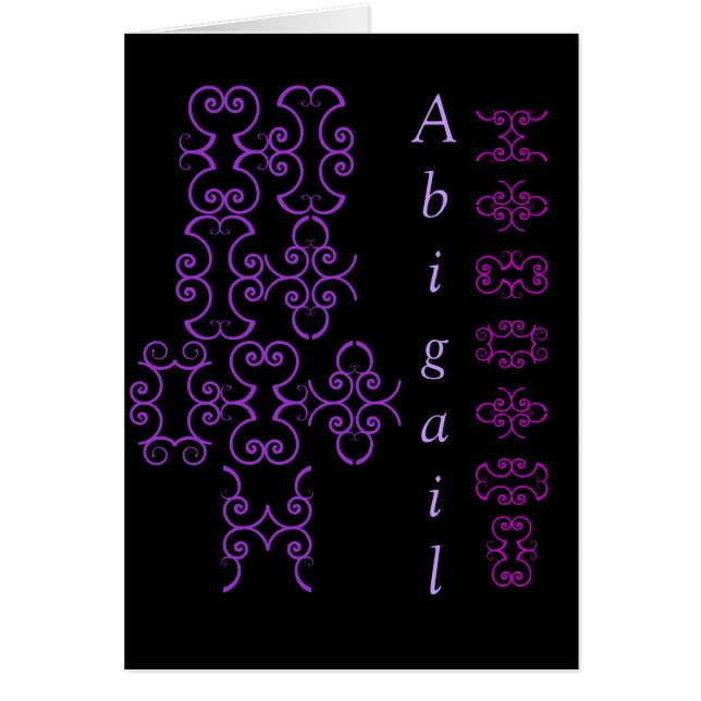 Abigail Designer Name VI Karte (Vorne)
