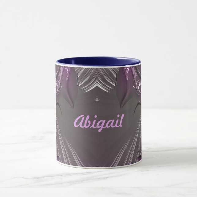 ABIGAIL ~ GLOSSY 3D Glossy Pink Blue Silver ~ Tass Tasse (Zentrum)