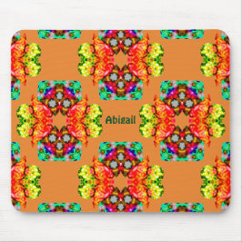 ABIGAIL~ Goldenes Muster ~ Personalisiert Mousepad
