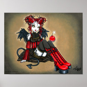 "Abigail" Gothic Cherry Bomb Devil Fee Poster