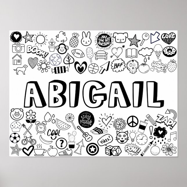 "ABIGAIL" - Kontur-Design Poster (Vorne)
