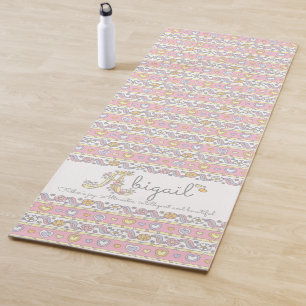 Abigail Name bedeutet rosa gelbe Yogamatze Yogamatte