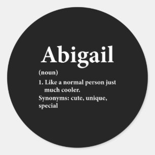 Abigail Name Bedeutung Lustig D Runder Aufkleber