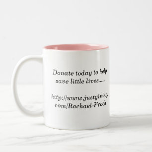 Abigail - Rosa-Tasse der regelmäßigen Größe Zweifarbige Tasse