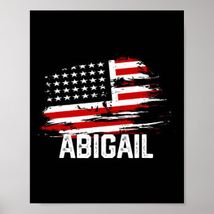 Abigail Usa Flag Personalisiert 4. Juli Abigail Poster