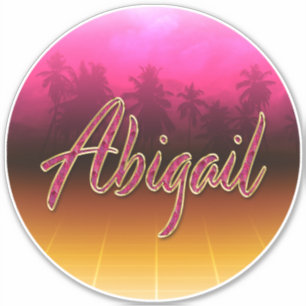 Abigail Vorname Name golden pink Aufkleber Sticker