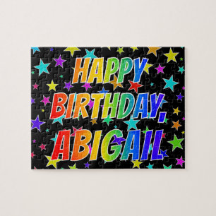 "ABIGAIL" Vorname, Spaß "GLÜCKLICHER BIRTHTAG" Puzzle