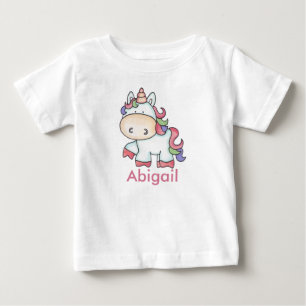 Abigails Personalisierte Einhorngeschenke Baby T-shirt