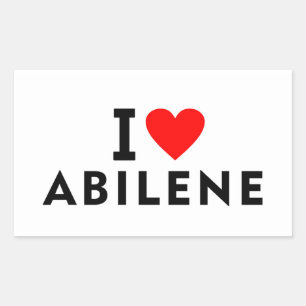 Abilene Vereinigte Staaten Amerika USA Liebe Stadt Rechteckiger Aufkleber
