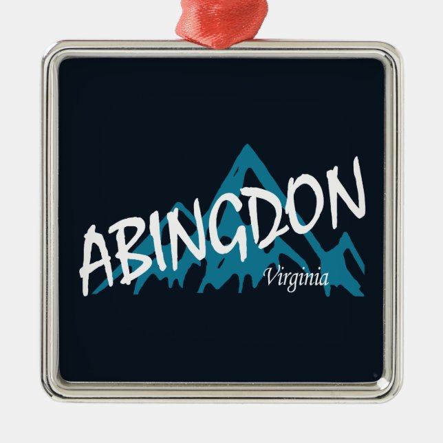 Abingdon Virginia Mountains Ornament Aus Metall (Vorne)