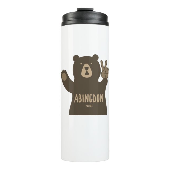 Abingdon Virginia Peace Bear Thermosbecher (Vorderseite)