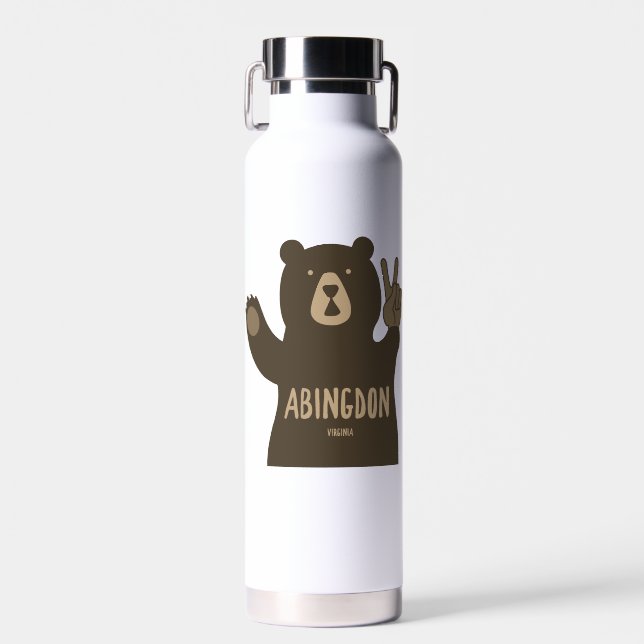 Abingdon Virginia Peace Bear Trinkflasche (Vorne)