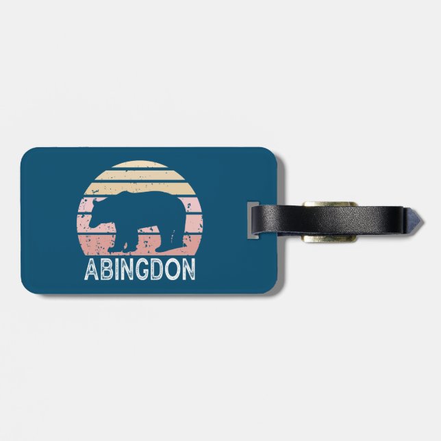 Abingdon Virginia Retro Bear Gepäckanhänger (Rückseite horizontal)