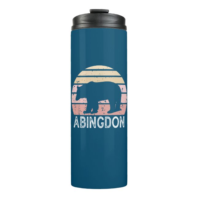 Abingdon Virginia Retro Bear Thermosbecher (Vorderseite)