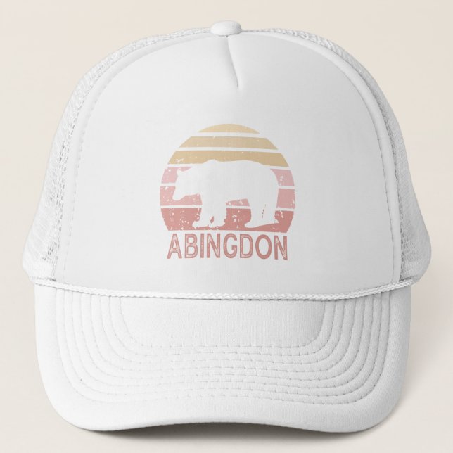 Abingdon Virginia Retro Bear Truckerkappe (Vorderseite)