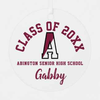 Abington High School Ornament Christmas Aus Metall
