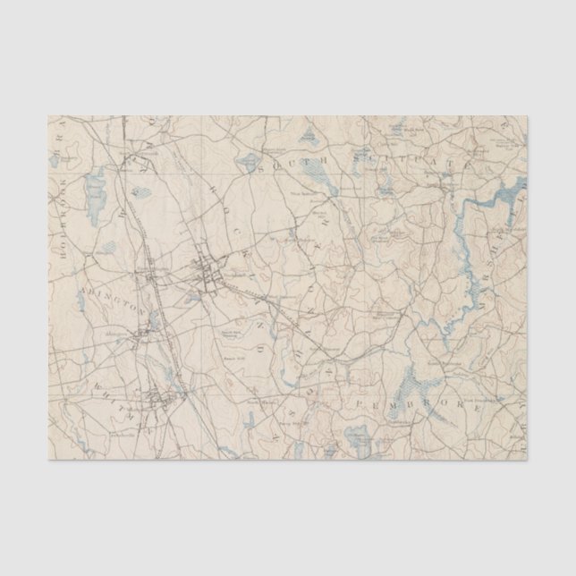 Abington, Massachusetts Seidenpapier (Vorderseite)
