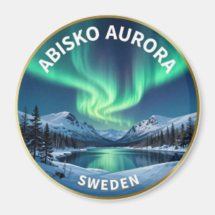 Abisko Aurora Schweden Arktische Nachtszene Magnet