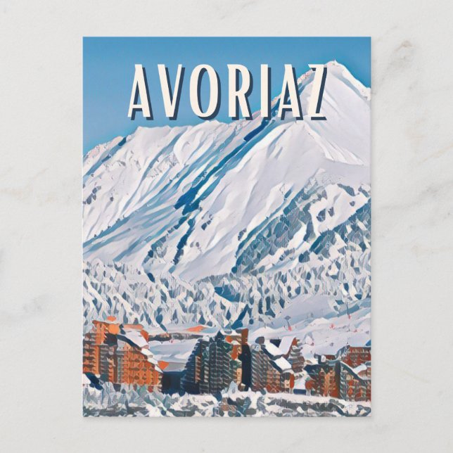 Abitaz Skistation Postkarte (Vorderseite)