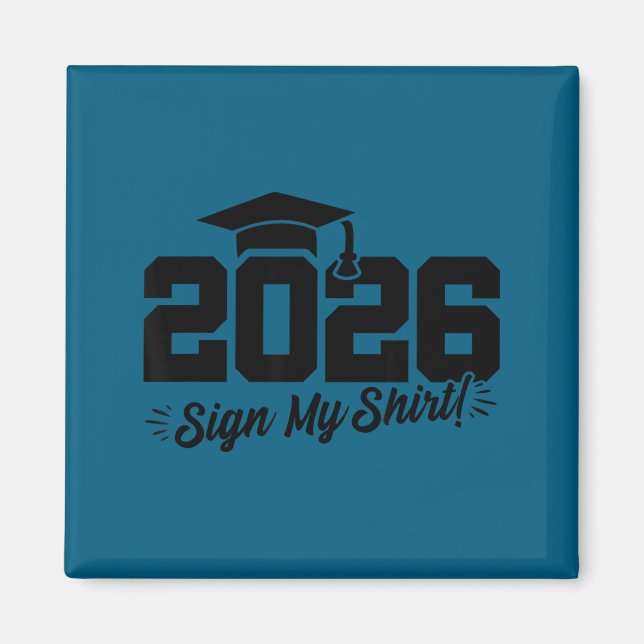 Abitur 2026 - Autogramm-Shirt - Klasse O Magnet (Vorne)