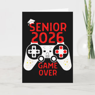 Abitur 2026 T-Shirt Senior Videospiel Über Schule Karte