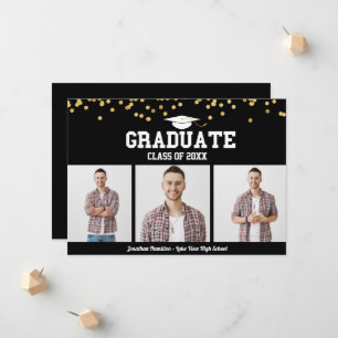 Abitur-Ankündigung 3 Foto-Karten Ankündigung