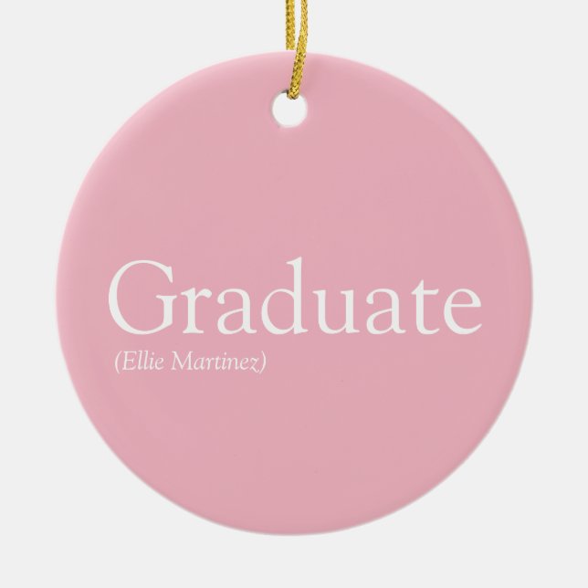 Abitur Definition Girly Pink Spaß Keramik Ornament (Vorne)