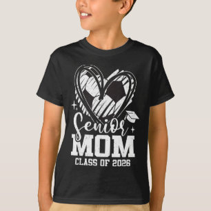 Abitur-Mama Klasse 2026 Fußball-Abschluss Herz T-Shirt