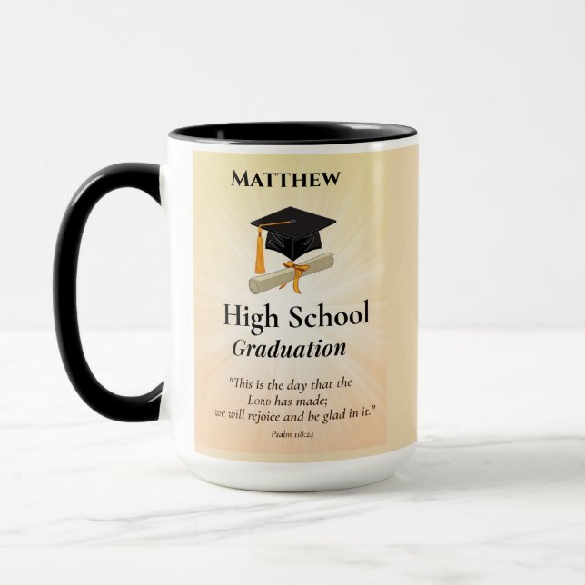 Abitur-Personalisierter Sonnenstrahl Tasse (Links)