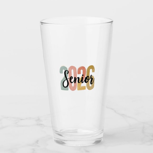 Abiturient 2026 Abschluss 2026 Abiturgeschenk  Glas (Vorderseite)
