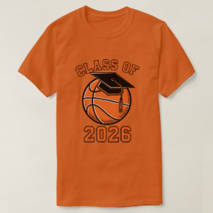 Abiturient Basketballspieler Klasse 2026 Abschluss T-Shirt