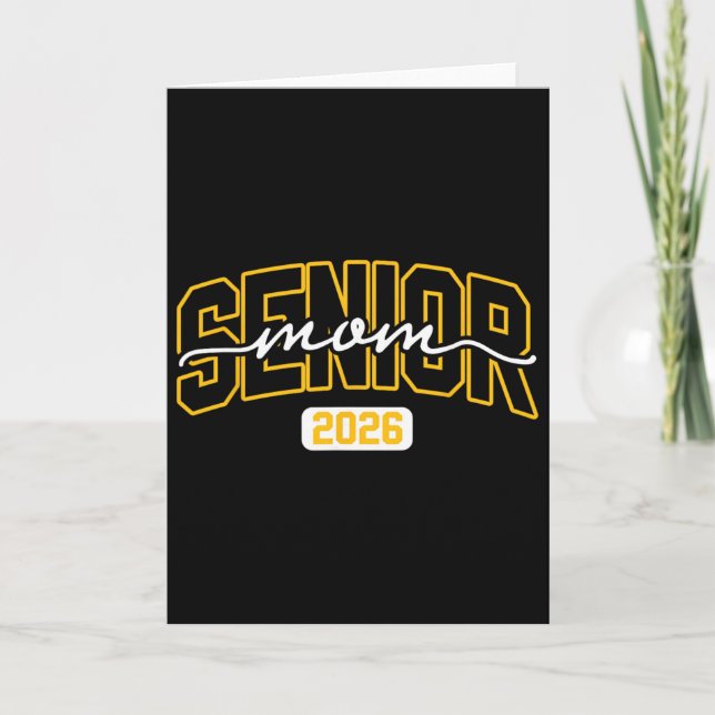 Abiturientin 2026 Mutter Abitur Schwarz Karte (Vorderseite)