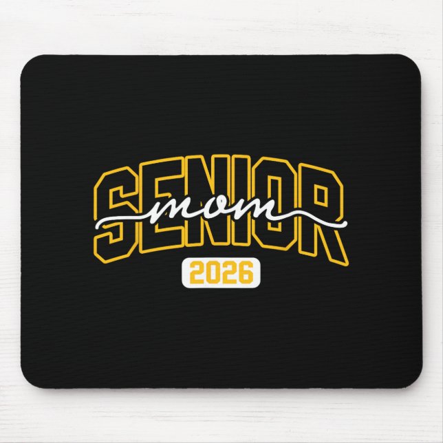 Abiturientin 2026 Mutter Abitur Schwarz Mousepad (Vorne)