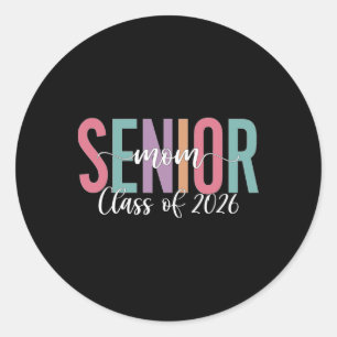 Abiturientin 2026 Senior Sunrise Mama Abschluss Runder Aufkleber