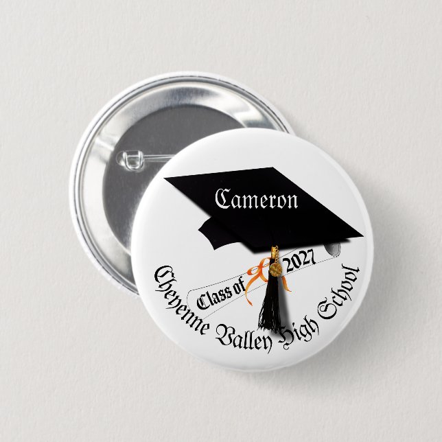 Abiturjahrgang 2027 Abschlussfeier Button (Vorne & Hinten)