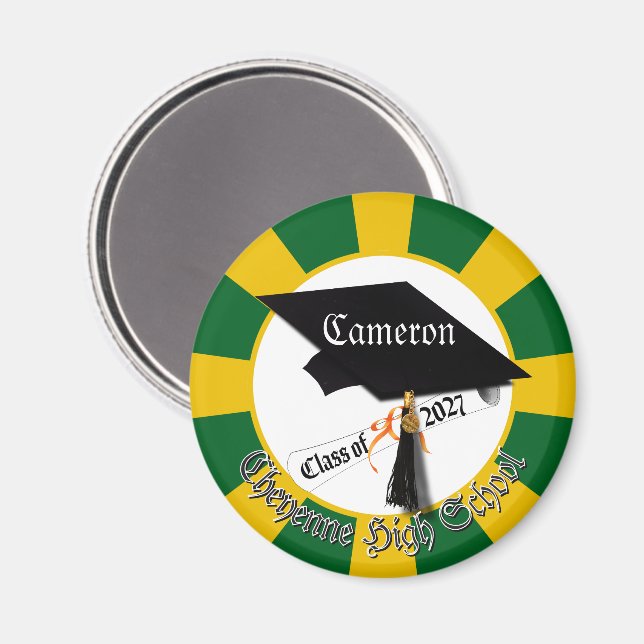 Abiturjahrgang 2027 Abschlussfeier Magnet (Vorderseite/Rückseite)