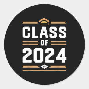 Abiturklasse 2024 College High School Runder Aufkleber