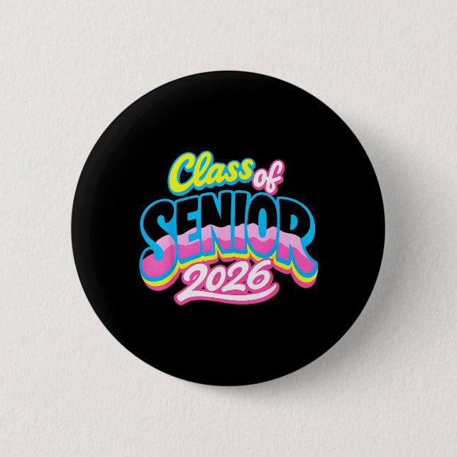 Abiturklasse 2026 Abschluss lustig für Kinder Button (Vorderseite)