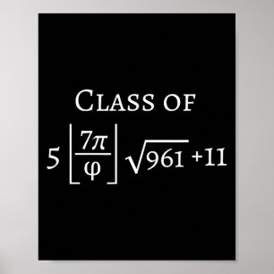 Abiturklasse 2026 Mathe-Nerd lustiger Abschluss Poster