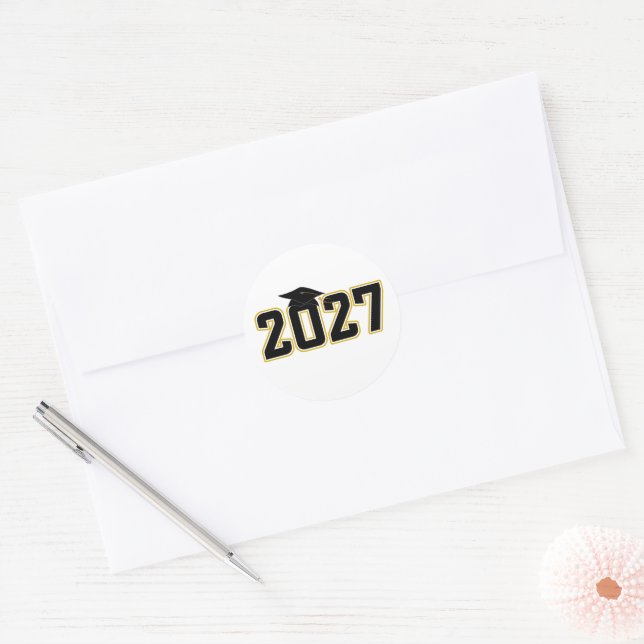 Abiturklasse 2027 Abschlussfeier Runder Aufkleber (Umschlag)
